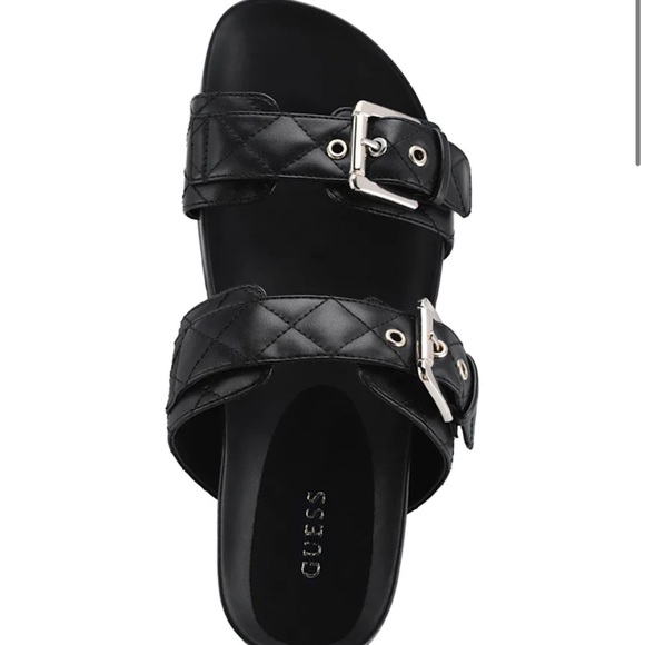 New GUESS Felda Quilted Buckle Sandals - Picture 4 of 5